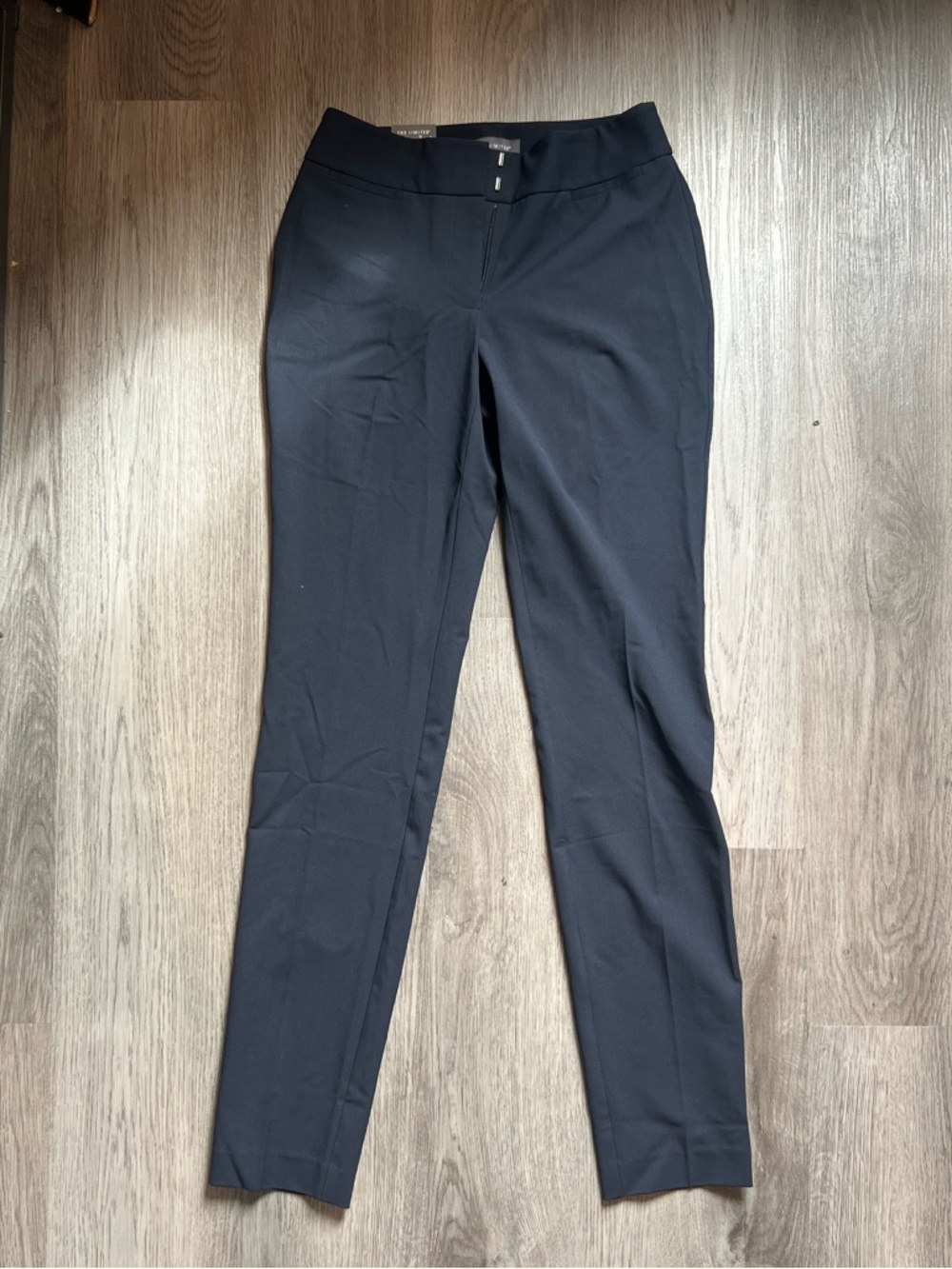 The Limited Women's Navy Dress Pants - Slim Flat Front
